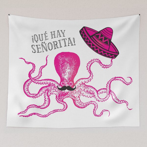 Item preview, Un pulpo rosa mexicano muy educado designed and sold by blursbyai.