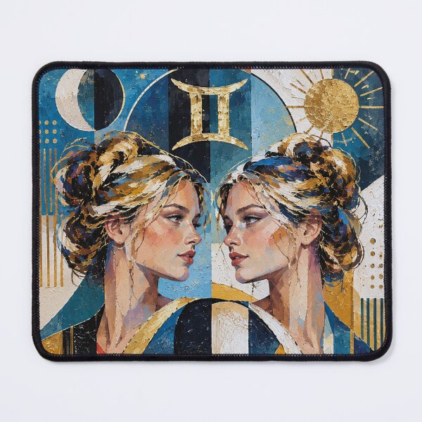 Item preview, Gemini Zodiac Painting – The Twins designed and sold by GalleryKauffeld.