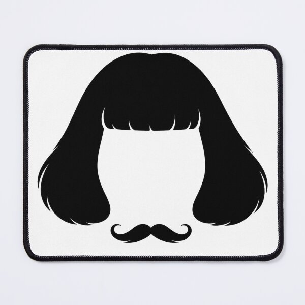 Item preview, Weird Hair & Handlebar Mustache Meme Silhouette designed and sold by mnkyride.