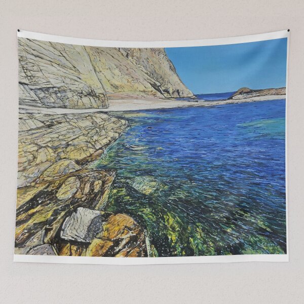 Item preview, Second Valley path to the turquoise sea designed and sold by ChristineDavisArt.
