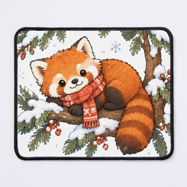 Item preview, Cute Winter Red Panda designed and sold by MellowMunchkins.