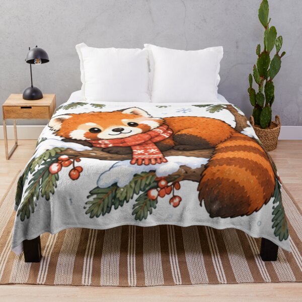 Item preview, Cute Winter Red Panda designed and sold by MellowMunchkins.