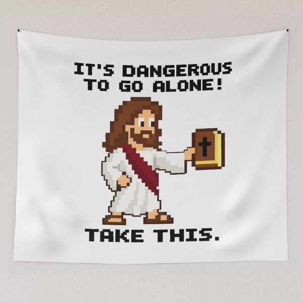 Item preview, It's Dangerous to Go Alone Take This Bible Christian Gamer designed and sold by LunaBeautiful.