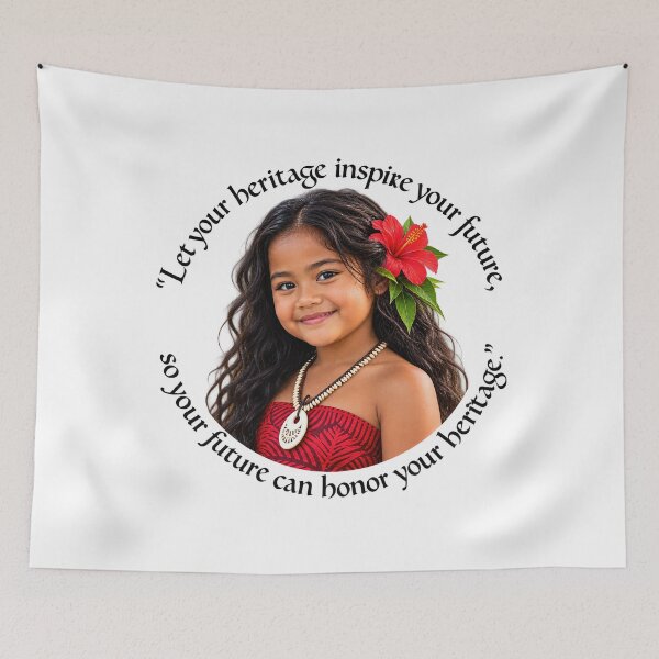 Item preview, Polynesian Heritage Proverb - Let your heritage inspire your future | Pacific Art designed and sold by ShakaLife.org.
