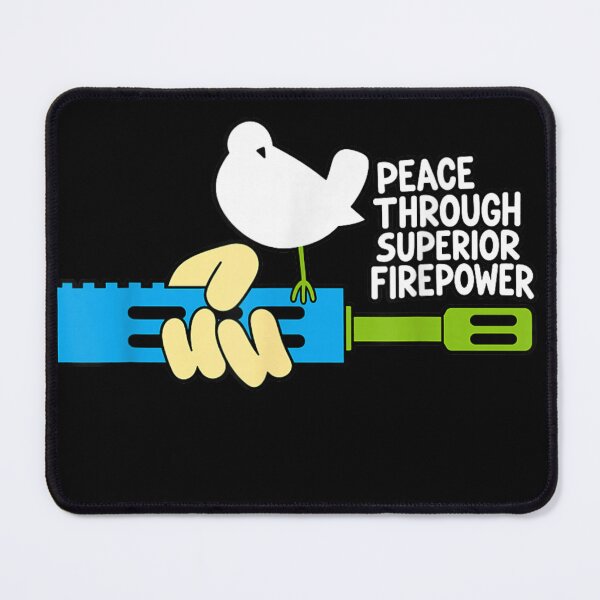 Item preview, Peace Through Superior Firepower Funny 2A Dove on Barrel USA designed and sold by Crookedorbit ⭐⭐⭐⭐⭐ .