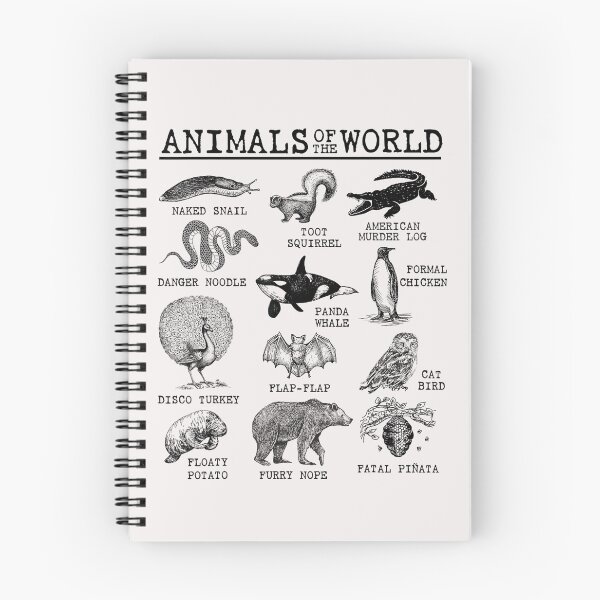 Item preview, Animals Of The World Funny Humorous Animal Names Animal Lover Humor Gift designed and sold by ilfaooran.