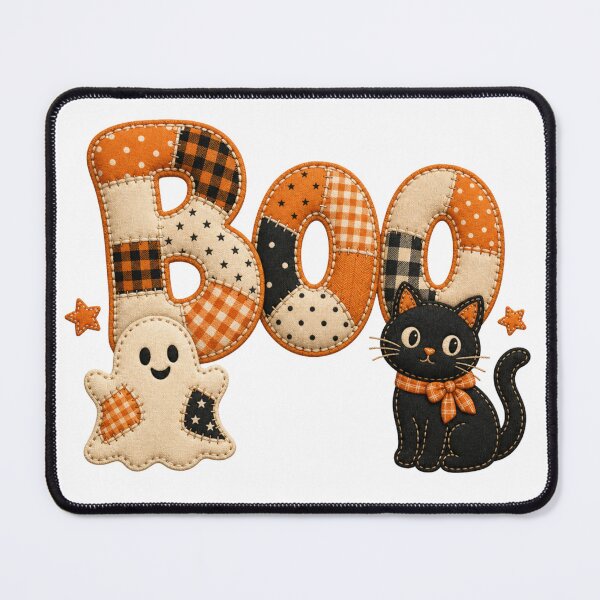 Item preview, Boo Cute Vintage Ghost Black Cat Halloween Art designed and sold by SedaMythica.