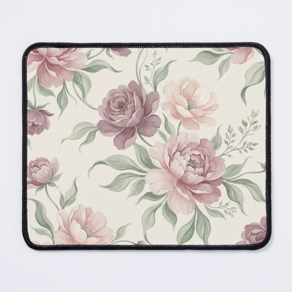 Item preview, Vintage Dusty Rose & Mauve Floral Watercolor Pattern Elegant Botanical Design designed and sold by SeJaa.