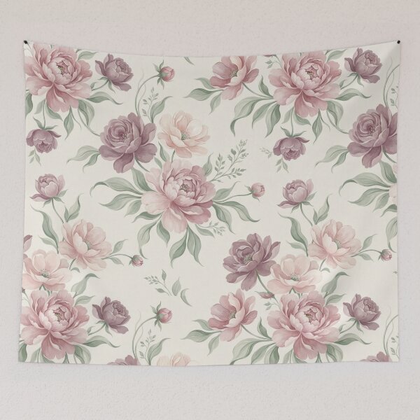 Item preview, Vintage Dusty Rose & Mauve Floral Watercolor Pattern Elegant Botanical Design designed and sold by SeJaa.