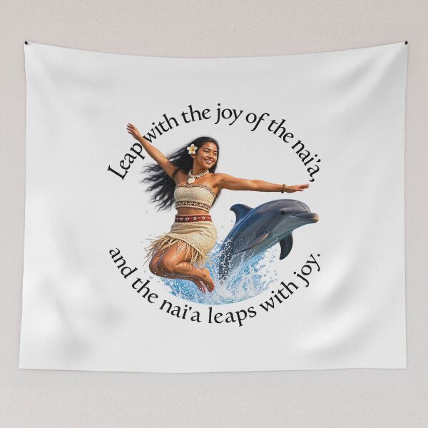 Item preview, Hawaii Joy Chiasmus Proverb - Leap with the joy of the naiʻa | Island Wisdom Art designed and sold by ShakaLife.org.