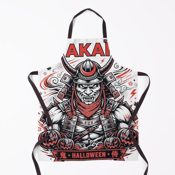 Item preview, AKAI Oni Samurai Halloween - Japanese Yokai Demon Pumpkins designed and sold by Tsuiho_art.