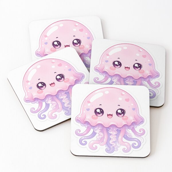 Item preview, Cute Kawaii Jellyfish Sticker Cartoon Illustration designed and sold by Coco Zone .