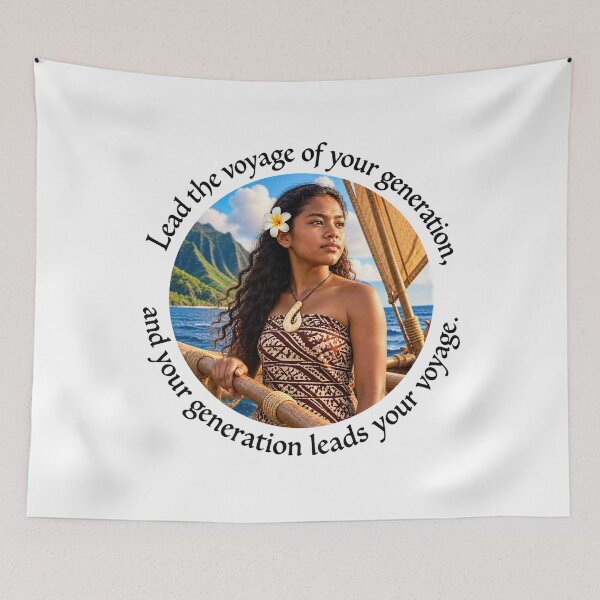 Item preview, Polynesian Leadership Proverb - Lead the voyage of your generation | Pacific Art designed and sold by ShakaLife.org.