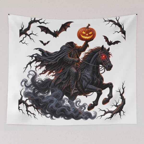 Item preview, Headless Horseman Pumpkin Rider – Halloween Horror Art designed and sold by aliyehc.