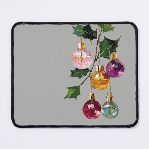 Item preview, Colorful Textured Christmas Ornaments with Holly Leaves designed and sold by colorful-white.
