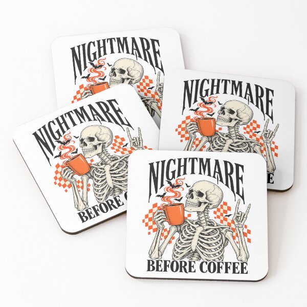 Item preview, Nightmare Before Coffee Funny Skeleton Drinking Coffee Halloween Graphic designed and sold by ZephyrCove.