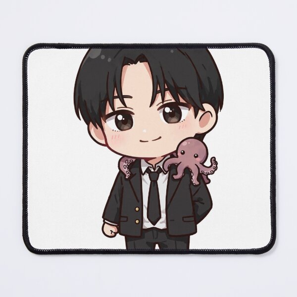 Item preview, Hirofumi Yoshida Classic Anime Chibi Sticker - Chainsaw Man Fan Art designed and sold by Lesley D.