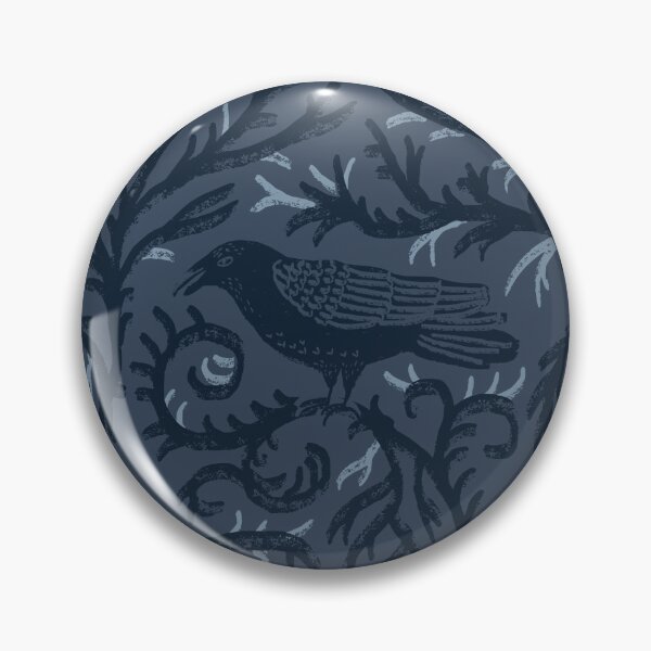 Item preview, Midnight Raven Damask Dark Academia Pattern designed and sold by Ema Tudose.