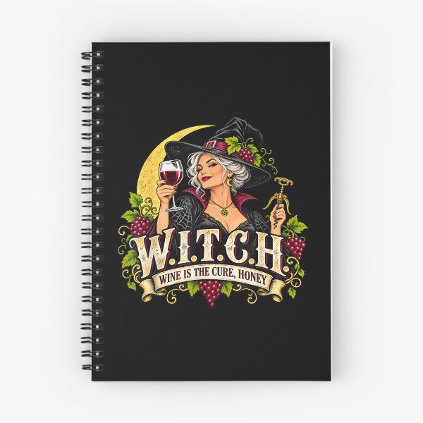 Item preview, Witch Wine is The Cure Honey Halloween Wine Drinker  designed and sold by Suzu Comena.