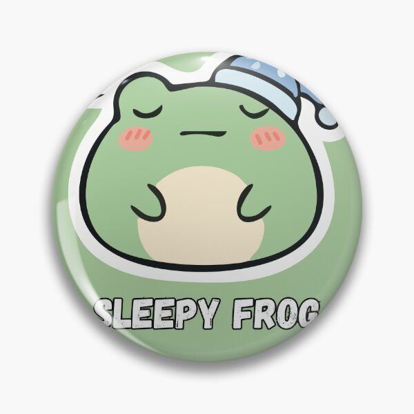 Item preview, Sleepy frog- cute and cozy sleeping amphibian art designed and sold by Visualfuse.