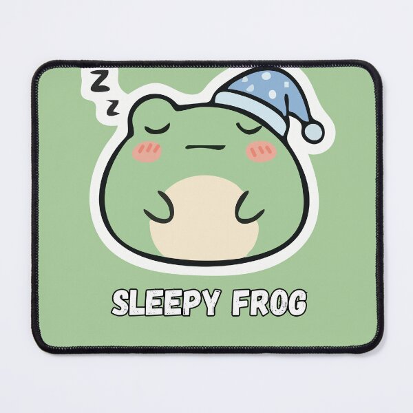 Item preview, Sleepy frog- cute and cozy sleeping amphibian art designed and sold by Visualfuse.