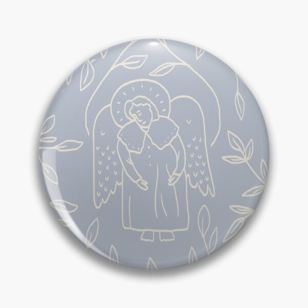 Item preview, Guardian Angels Toile Dusty Blue Pattern designed and sold by Ema Tudose.