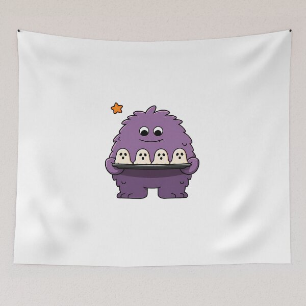 Item preview, Cozy Spooky Season: Monster Baking Ghost Cookies designed and sold by Shop of Wonders.