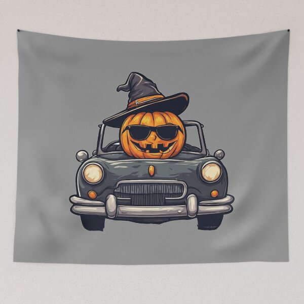 Item preview, Cool Pumpkin Driving Classic Convertible Car Halloween designed and sold by Digital Design Art.