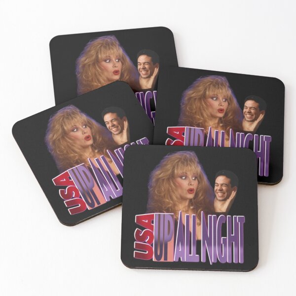 Item preview, USA Up All Night! - Late Night 90s TV - Rhonda Shear and Gilbert Gottfriend designed and sold by ricesearsArt.