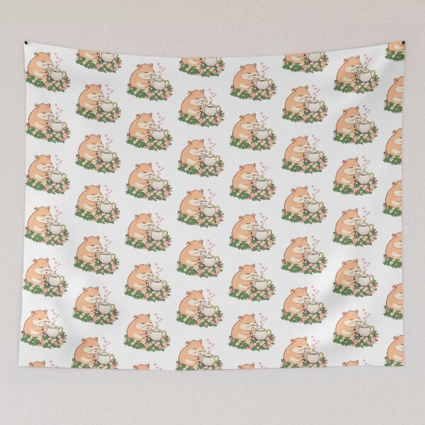 Item preview, Sleepy Pastel Capibara Tea Time designed and sold by One More Run.