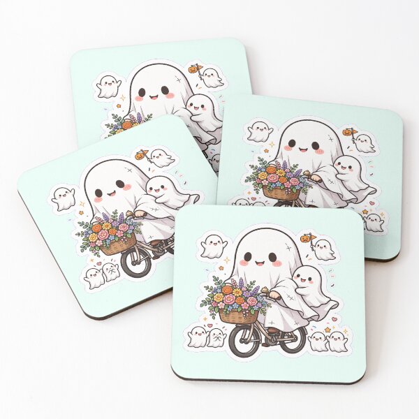 Item preview, Papa's Little Boo - Cute Halloween Ghost Bicycle Ride Sticker designed and sold by Dhiraaj.