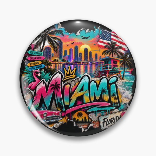Item preview, Miami Florida Street Art – Tropical Graffiti City Vibes designed and sold by URBIVO.