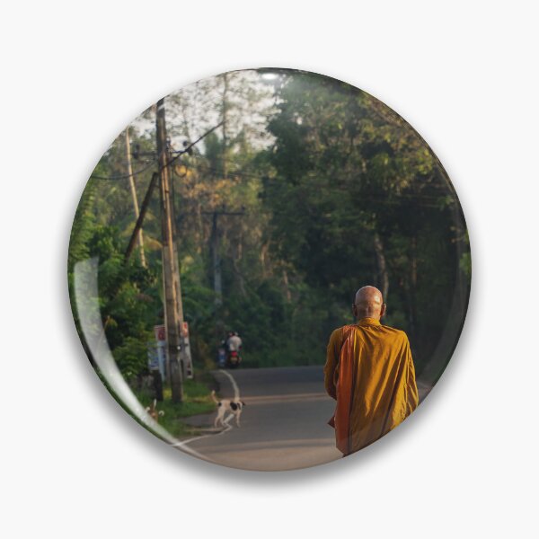 Item preview, Buddhist Monk Walking on Countryside Road designed and sold by Tatele.
