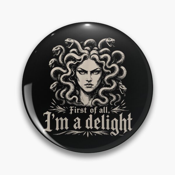 Item preview, First of All I'm A Delight Medusa Gorgon Retro Halloween  designed and sold by Suzu Comena.