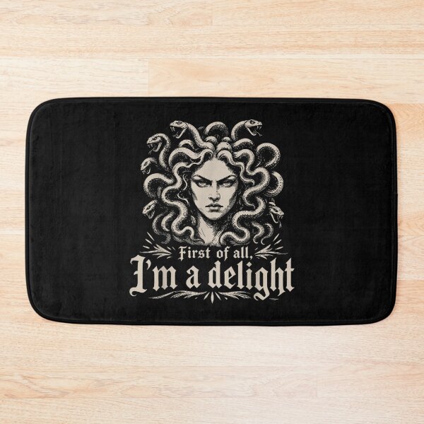 Item preview, First of All I'm A Delight Medusa Gorgon Retro Halloween  designed and sold by Suzu Comena.