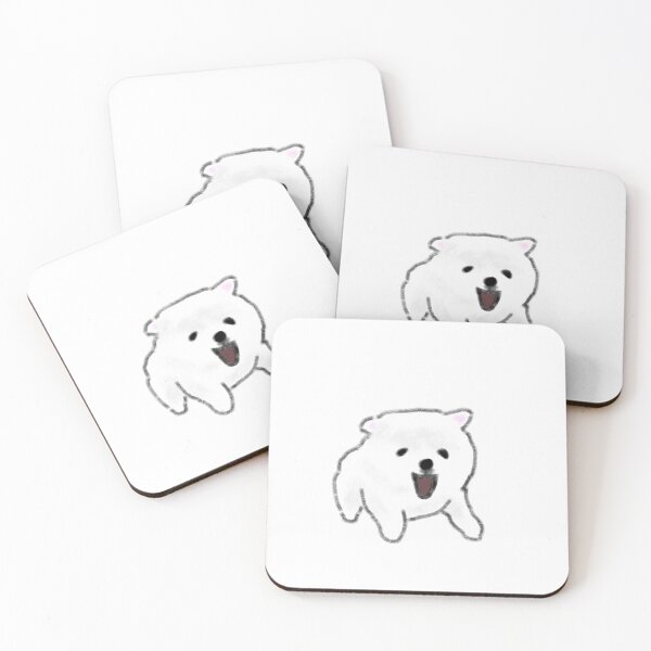 Item preview, Happy Fluffy White Pomeranian Puppy Running designed and sold by raun.draw.