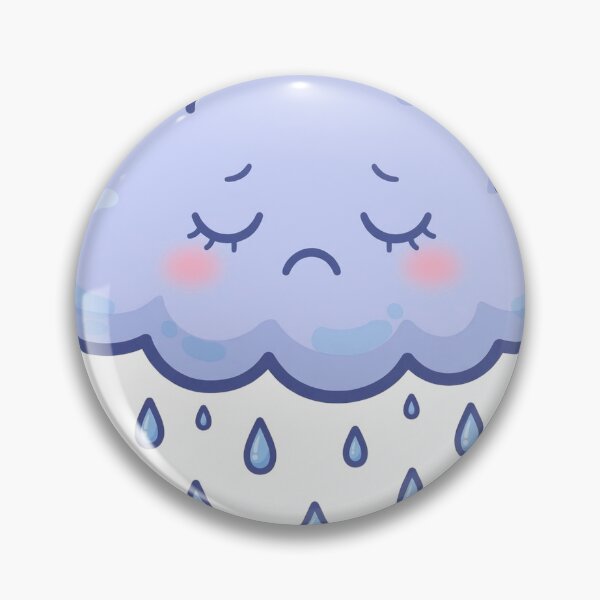 Item preview, Cry a Little - Sad Kawaii Rain Cloud designed and sold by Visual Dept..