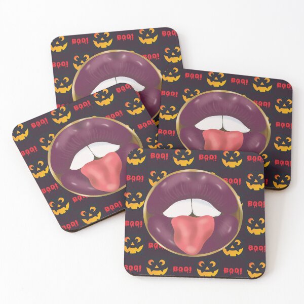 Item preview, Rebel Lips Pop Art – Halloween blocks purple Lips designed and sold by GoldenRebels.