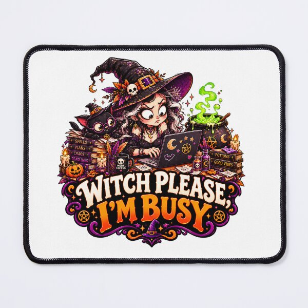 Item preview, Witch Please, I’m Busy Halloween Funny Witch Spooky Season Design designed and sold by Pixanova.