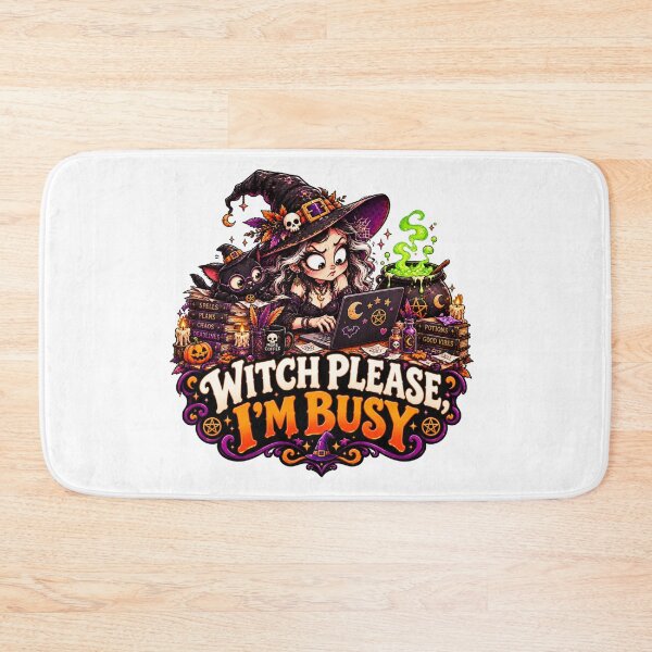 Item preview, Witch Please, I’m Busy Halloween Funny Witch Spooky Season Design designed and sold by Pixanova.