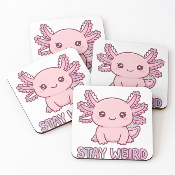 Item preview, Stay Weird - Kawaii Pink Axolotl designed and sold by Visual Dept..