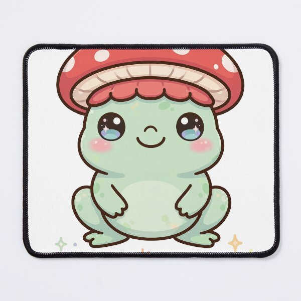 Item preview, Fun Guy - Cute Frog with Mushroom Hat Pun designed and sold by Visual Dept..