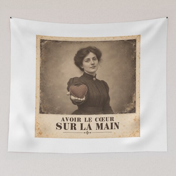 Item preview, To wear one's heart on one's sleeve — Tenderness stitched into the fabric designed and sold by Lazenco.