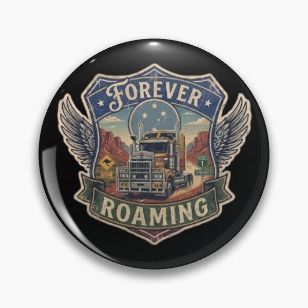 Item preview, Forever Roaming Australian Outback Road Train Vintage Shield designed and sold by PoleksGraphics.