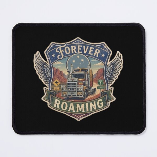 Item preview, Forever Roaming Australian Outback Road Train Vintage Shield designed and sold by PoleksGraphics.