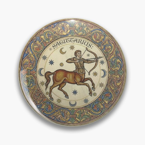 Item preview, Celestial Archery: Medieval Illuminated Sagittarius Zodiac Print designed and sold by FreiherrPK.