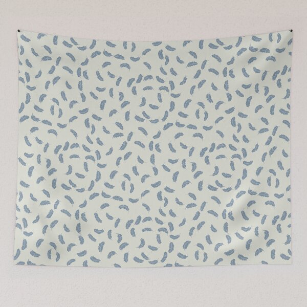 Item preview, Raven's Feathers Dusty Blue Toss designed and sold by Ema Tudose.