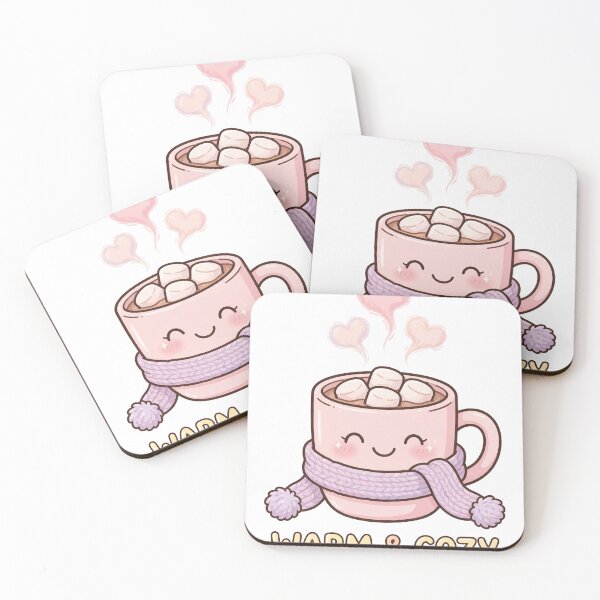 Item preview, Warm & Cozy - Kawaii Hot Cocoa Mug designed and sold by Visual Dept..