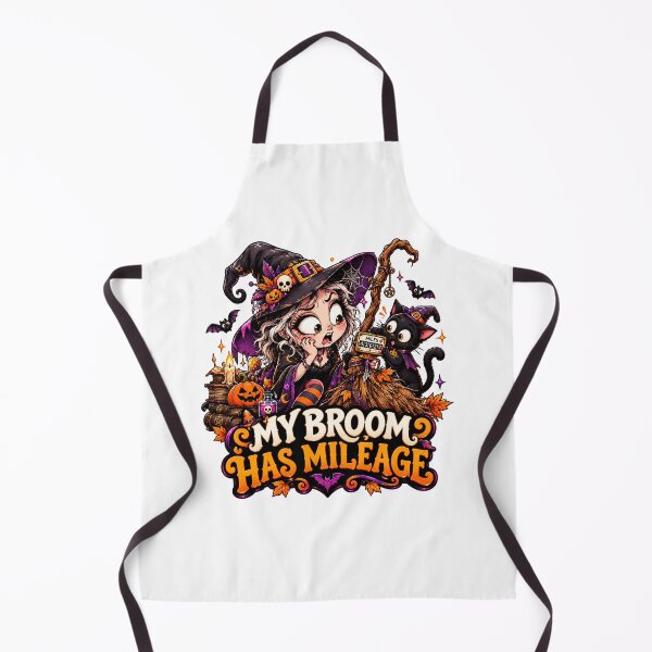 Item preview, My Broom Has Mileage – Funny Witch Halloween Spooky Season Design designed and sold by Pixanova.