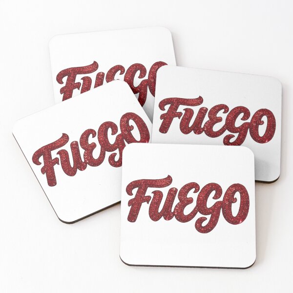 Item preview, Red Sequins Fuego Script Word Typography Design designed and sold by MaRCAStro.